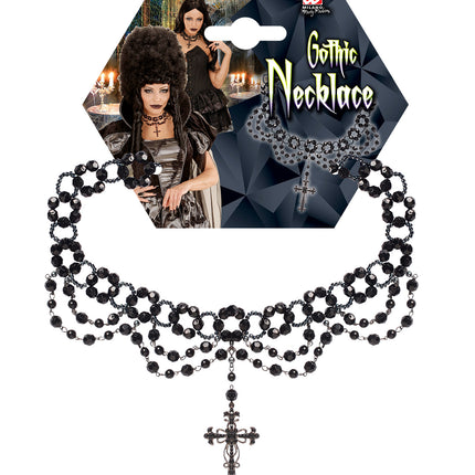 Widmann SRL Gothic beparelde ketting met kruis hange
