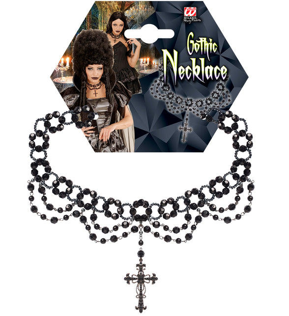 Widmann SRL Gothic beparelde ketting met kruis hange