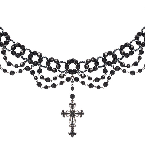Widmann SRL Gothic beparelde ketting met kruis hange