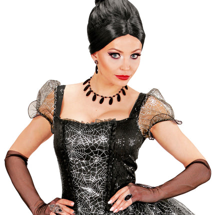 Widmann SRL Gothic Ring Spin + Web Met Zwarte Gemsteen