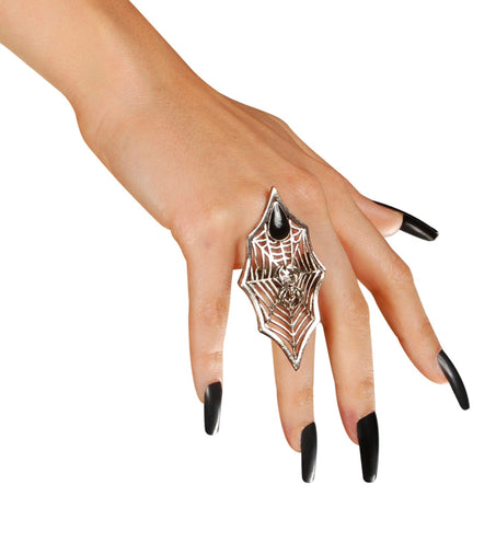 Widmann SRL Gothic Ring Spin + Web Met Zwarte Gemsteen
