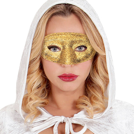 Widmann SRL Goud oogmasker glitters