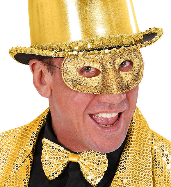 Widmann SRL Goud oogmasker glitters