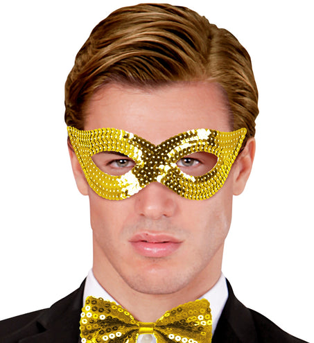 Widmann SRL Goud oogmasker pailletten