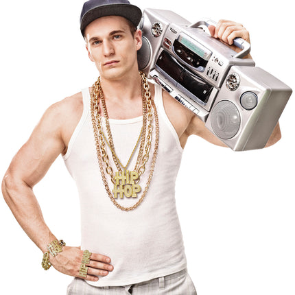 Widmann SRL Gouden bling bling hiphop armbandjes