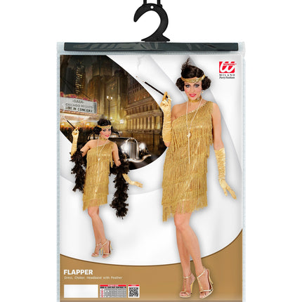 Widmann SRL Gouden Charlestonjurk voor party's