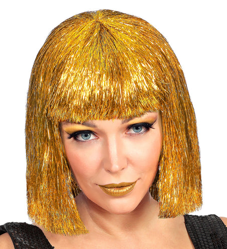 Widmann SRL Gouden glitter pruik Vegas