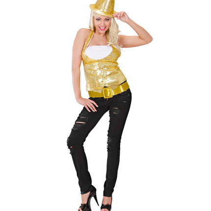 Widmann SRL Gouden glitter riem