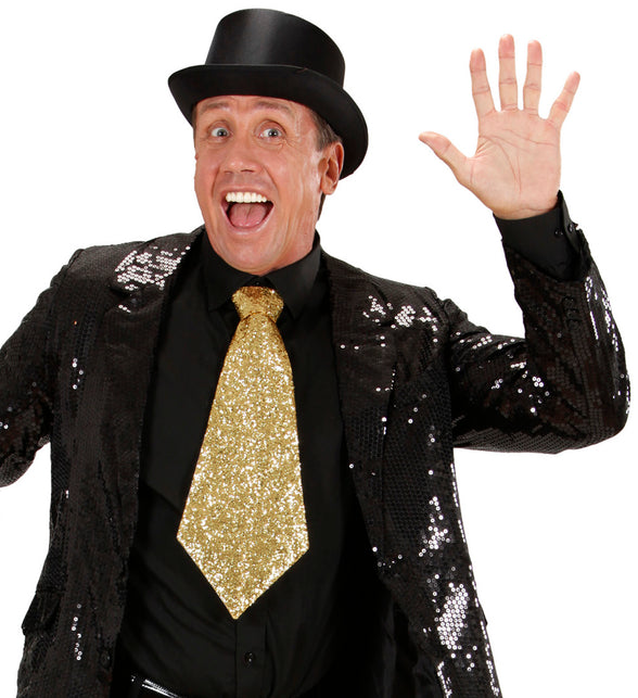 Widmann SRL Gouden glitter stropdas