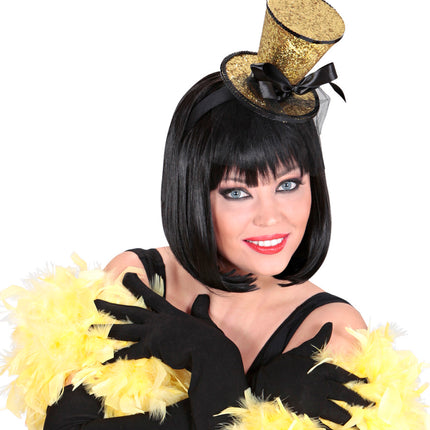 Widmann SRL Gouden Mini Hoge Hoed Met Sluier