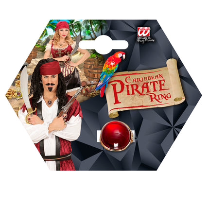 Widmann SRL Gouden ring met rode steen