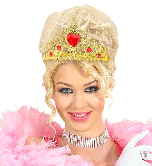 Widmann SRL Gouden tiara met rode stenen