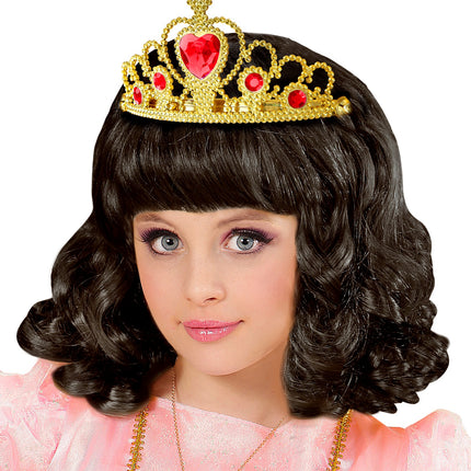 Widmann SRL Gouden tiara met rode stenen