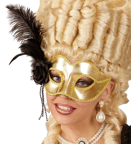 Widmann SRL Gouden Venetiaans oogmasker voor carnaval en party