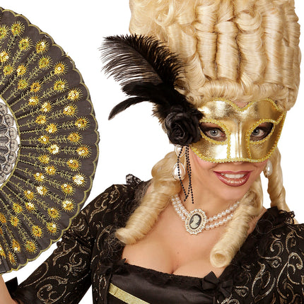 Widmann SRL Gouden Venetiaans oogmasker voor carnaval en party