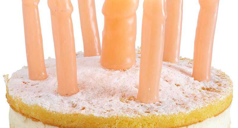 Widmann SRL Grappige Piemelkaarsen 6 stuks