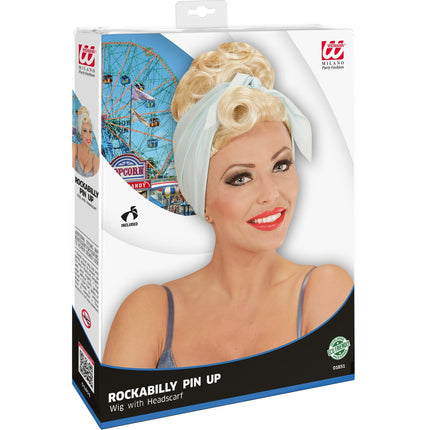 Widmann SRL Grease pruik Frenchy blond