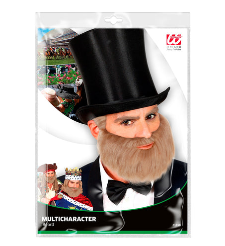 Widmann SRL Grijs bruine baard met snor