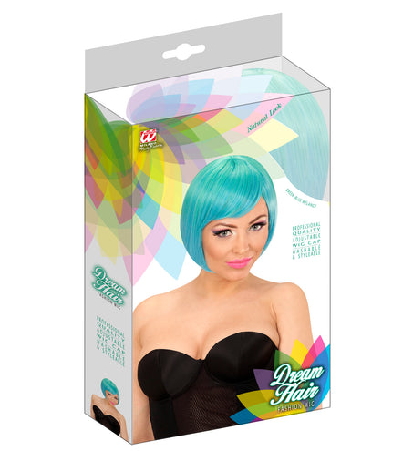 Widmann SRL Groen-blauwe boblijn pruikjes