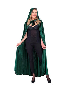 Widmann SRL Groen fluwelen cape met kap 140 cm Finn