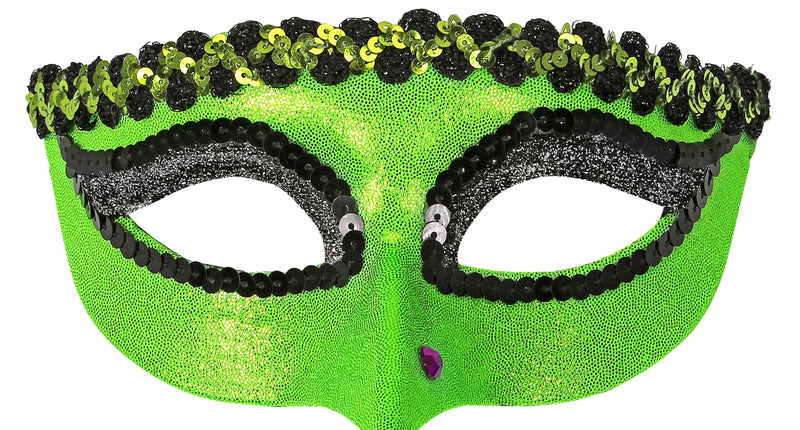 Widmann SRL Groen heksen oogmasker met wrat