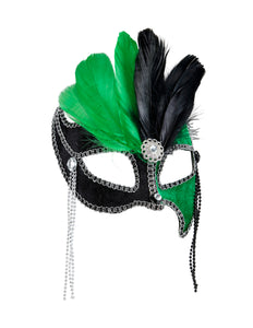 Widmann SRL Groen zwart Ball masker