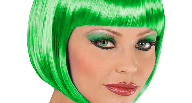 Widmann SRL Groene boblijnpruik dames