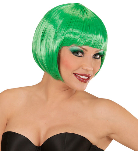 Widmann SRL Groene boblijnpruik dames