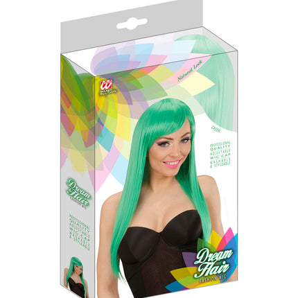 Widmann SRL Groene fashion pruiken