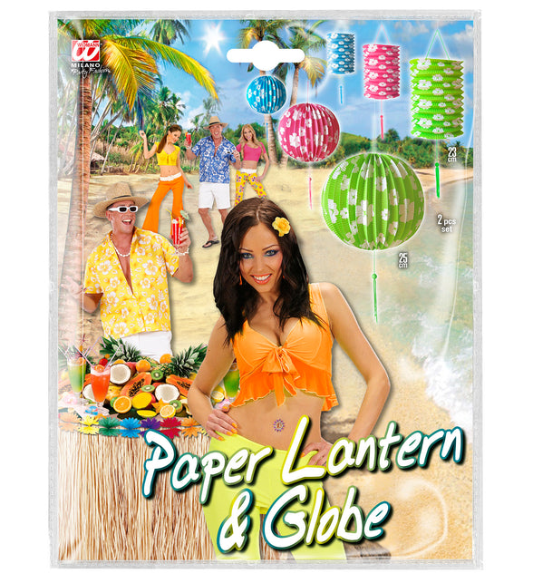 Widmann SRL Groene lampionnen set