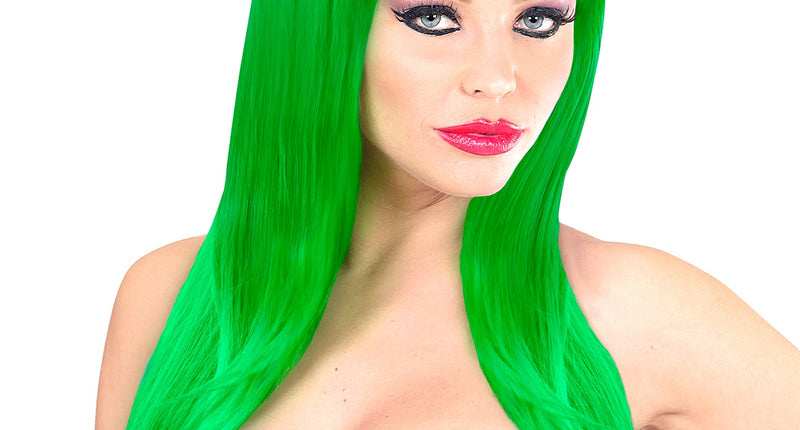 Widmann SRL Groene pruik lang haar