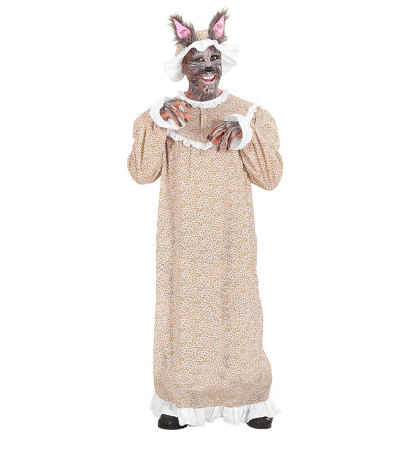 Widmann SRL Grootmoeder kostuum boze wolf Roodkapje