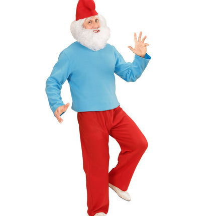 Widmann SRL Grote smurf kostuum kabouter pak