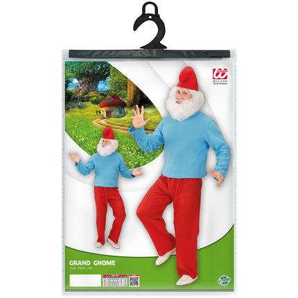 Widmann SRL Grote smurf kostuum kabouter pak