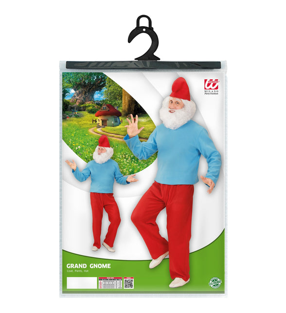 Widmann SRL Grote smurf kostuum kabouter pak