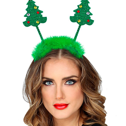 Widmann SRL Haarband kerstbomen met pluche