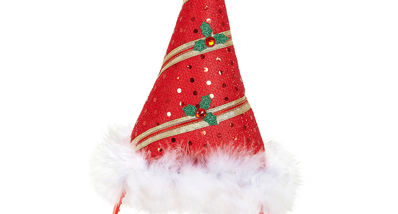 Widmann SRL Haarband kerstmuts met pailletten