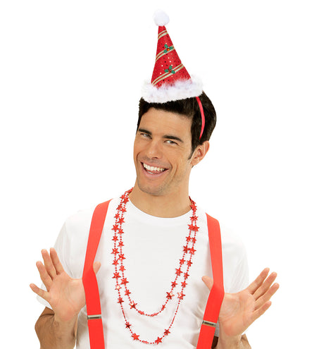 Widmann SRL Haarband kerstmuts met pailletten