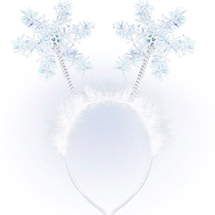 Widmann SRL Haarband sneeuwvlokjes met pluche