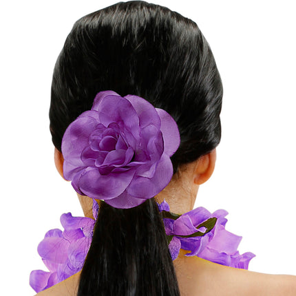 Widmann SRL Haarbloem paars met elastiek