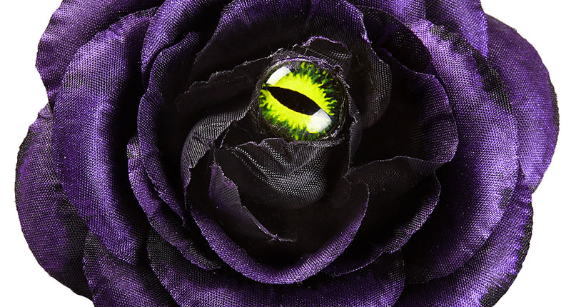 Widmann SRL Haarclip paars roos met kattenoog