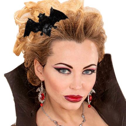 Widmann SRL Haarclip vleermuis met glitters