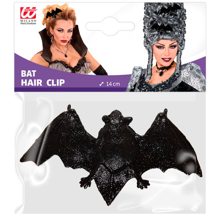Widmann SRL Haarclip vleermuis met glitters