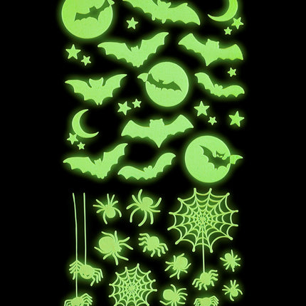 Widmann SRL Halloween decoratie stickers Glow in the dark