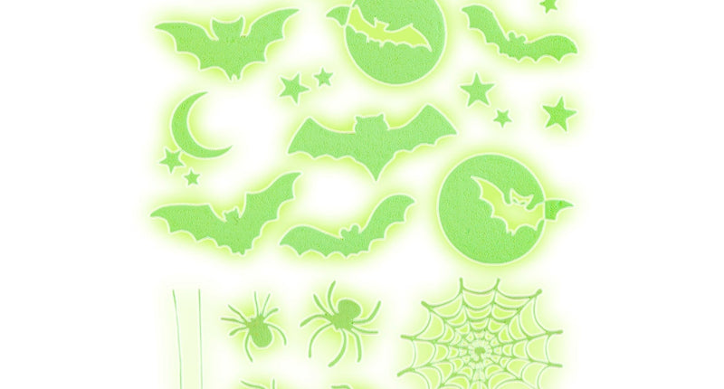 Widmann SRL Halloween decoratie stickers Glow in the dark