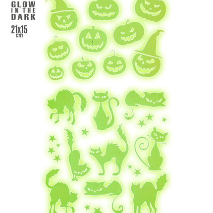 Widmann SRL Halloween stickers glow in the dark