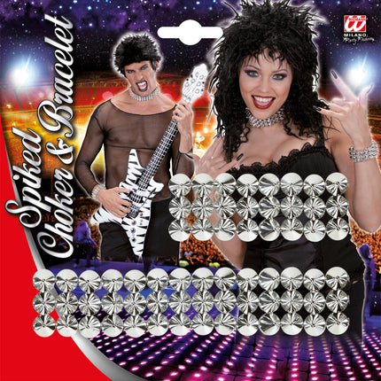 Widmann SRL Halsband en armband met spijkers