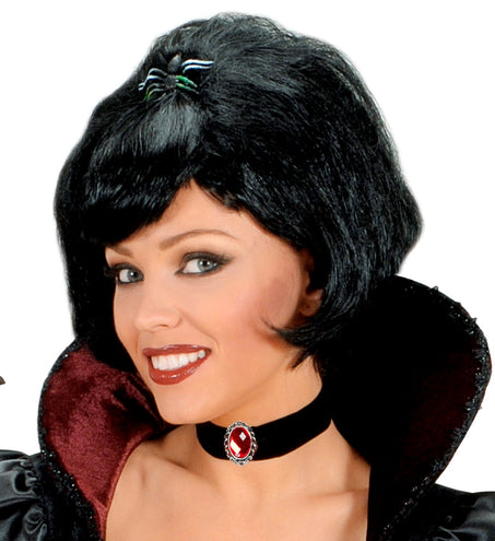 Widmann SRL Halsband fluweel zwart met rode steen