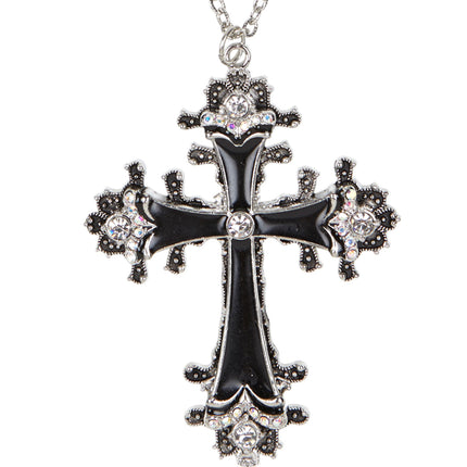 Widmann SRL Halsketting zwart met strass