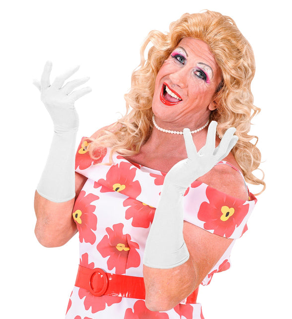 Widmann SRL handschoenen lycra 37cm wit